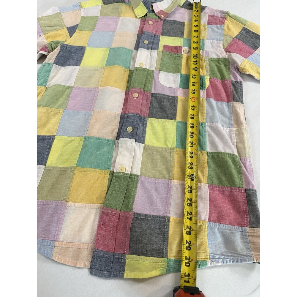 Vintage Orvis Madras Patchwork Colorfull Fly Fishing Shirt India Men M Retro - Picture 7 of 9